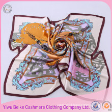 Most popular different types printed square vintage silk scarf